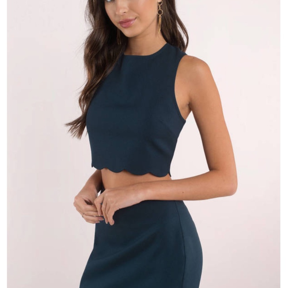 TOBI Getting Wavy Teal Bodycon Set